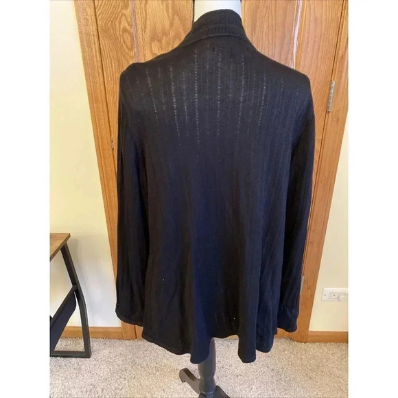 Jones New York XL Black Open Front Cardigan Sweater - Picture 5 of 8